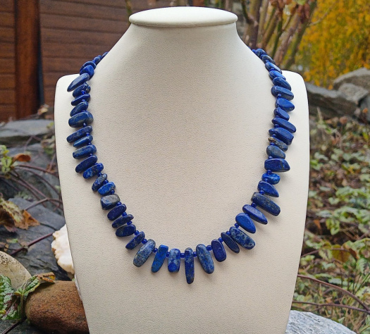Lapis lazuli minerálový osobitý náhrdelník