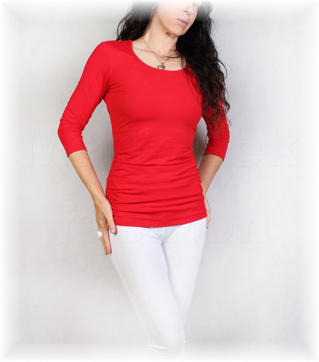 Triko s řasením v pase vz.965-více barev