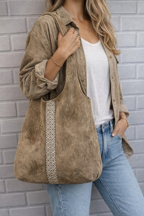 Taška manšestrová hnědá