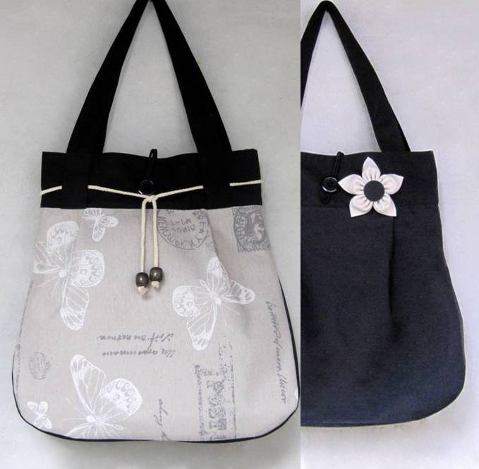 Motýlci s černou OBOUSTRANNÁ TAŠKA 2v1