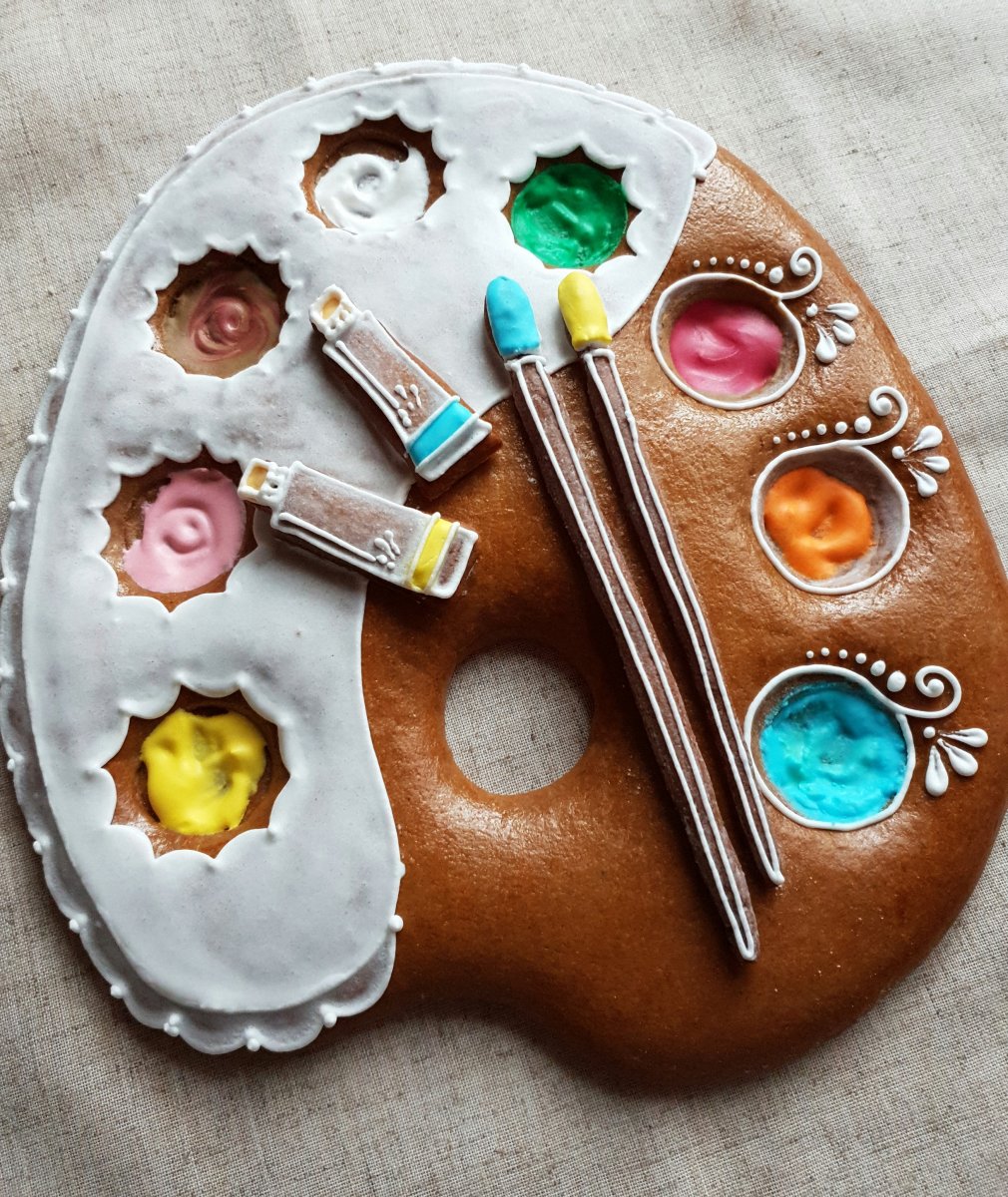 Malířská paleta z perníku