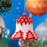 Vánoční ozdoba - zvoneček s lososovou