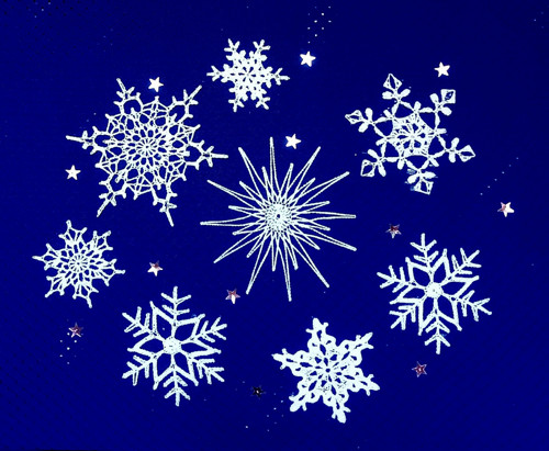 Sada háčkovaných vloček č. 003 (8ks)