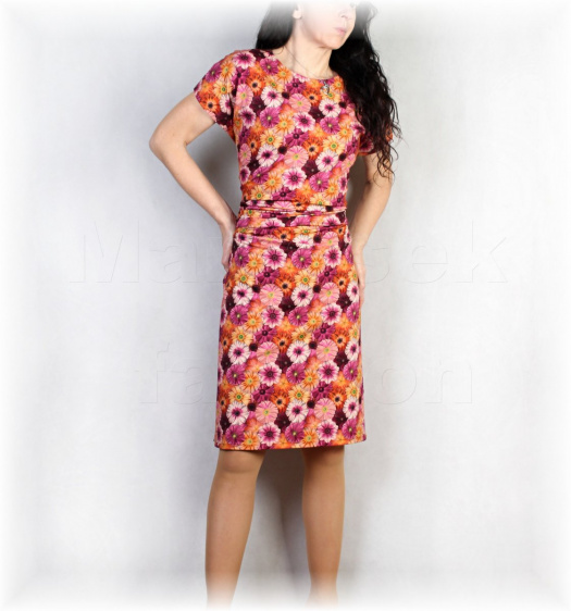 Šaty s řasením v pase vz.943