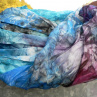 Šál tyrkysovo - modro -fialkový, 180x90 cm