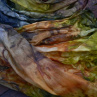 Šál fialkovo-zeleno-oranž, 180x90 cm