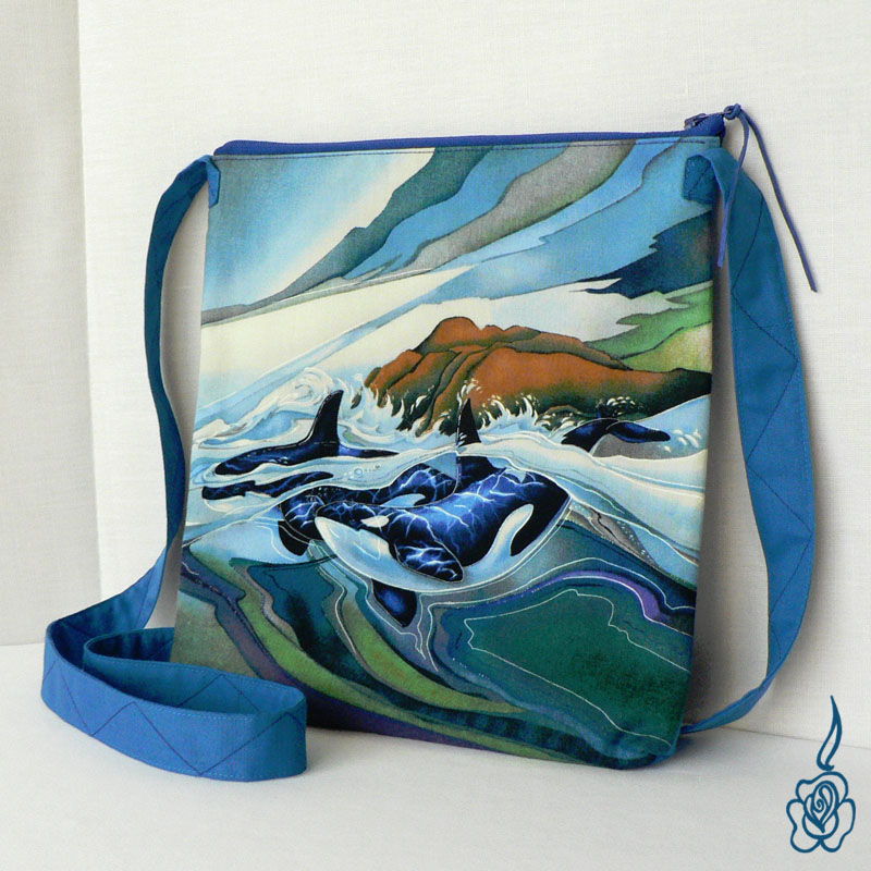 Taška mořský svět - kosatky u skály