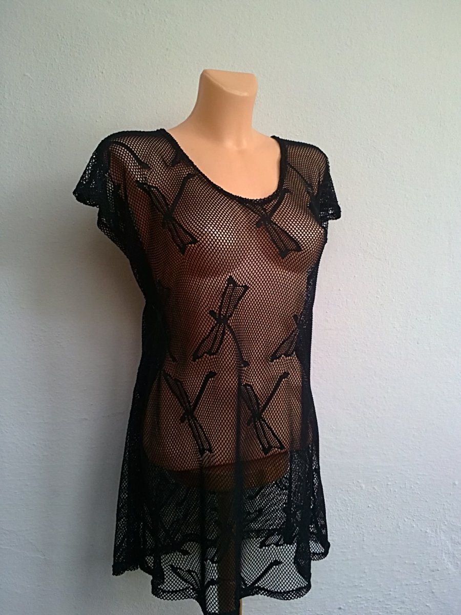 Síťované tričko-s vážkou