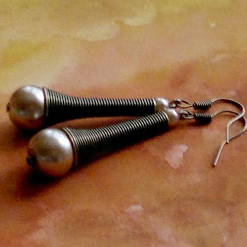 Capuccinové spirálkové náušnice