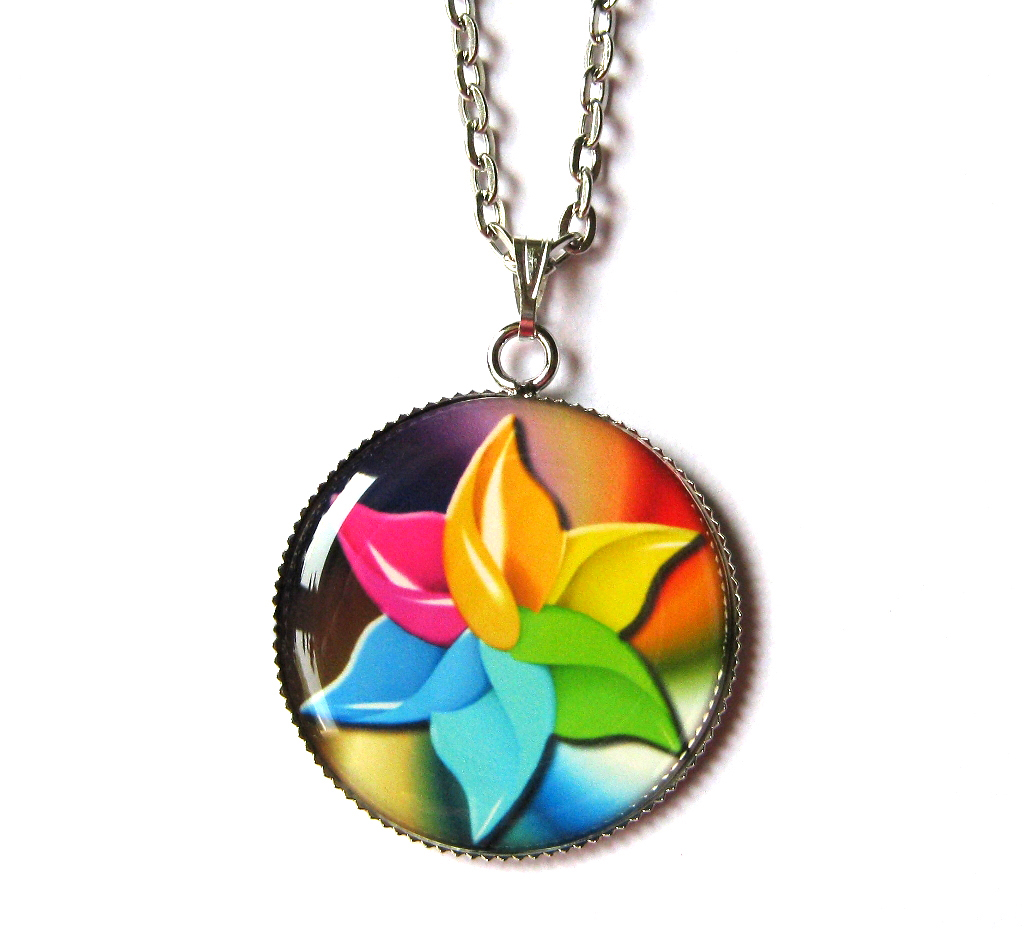 Duhový květ pro radost.