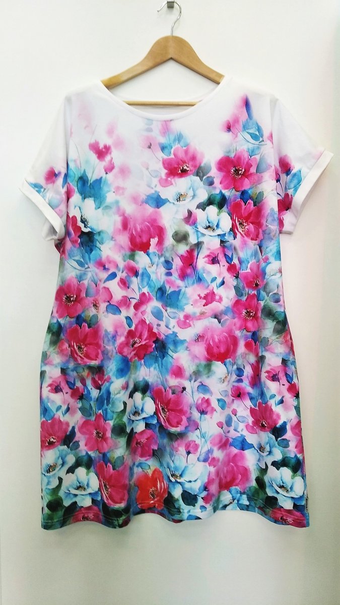 Šaty - květy, velikost 4XL