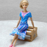 Modrorůžové šatičky pro Barbie