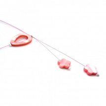 Růžový perleťový náhrdelník