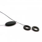 Černý tygrovaný perleťový náhrdelník
