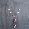 Perleťový růžový náhrdelník