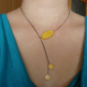 Žlutý perleťový náhrdelník