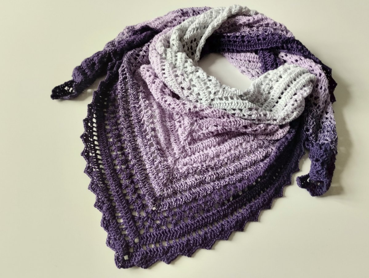 Šátek-pléd háčkovaný 