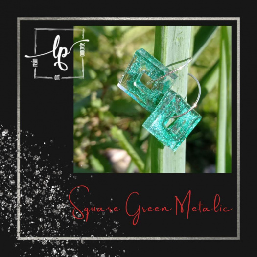 Square Green Metalic