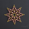kovová hvězda zlato-lososová