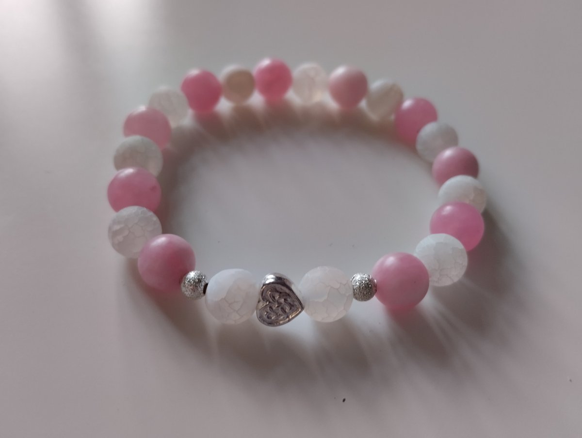 Náramek se srdíčkem a minerály