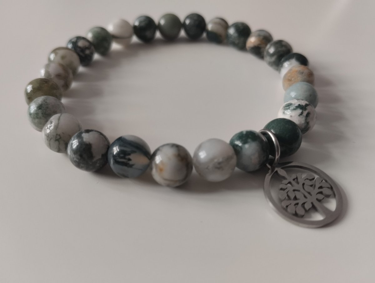 Náramek achátový se stromem života