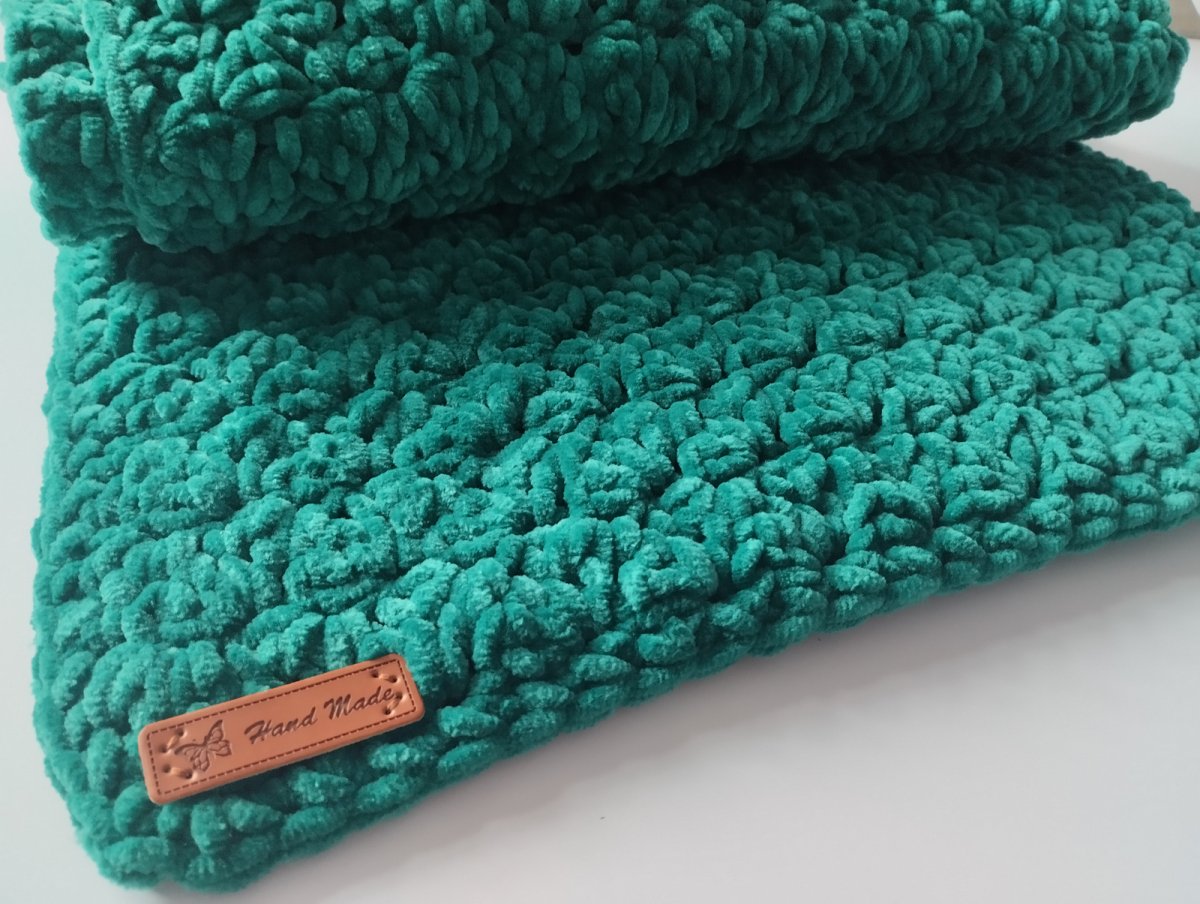 Deka pro miminko sytě zelená jemná a teplá 78x66cm