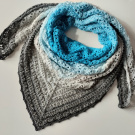 Šátek-pléd háčkovaný "Ledová zimní bouře" 