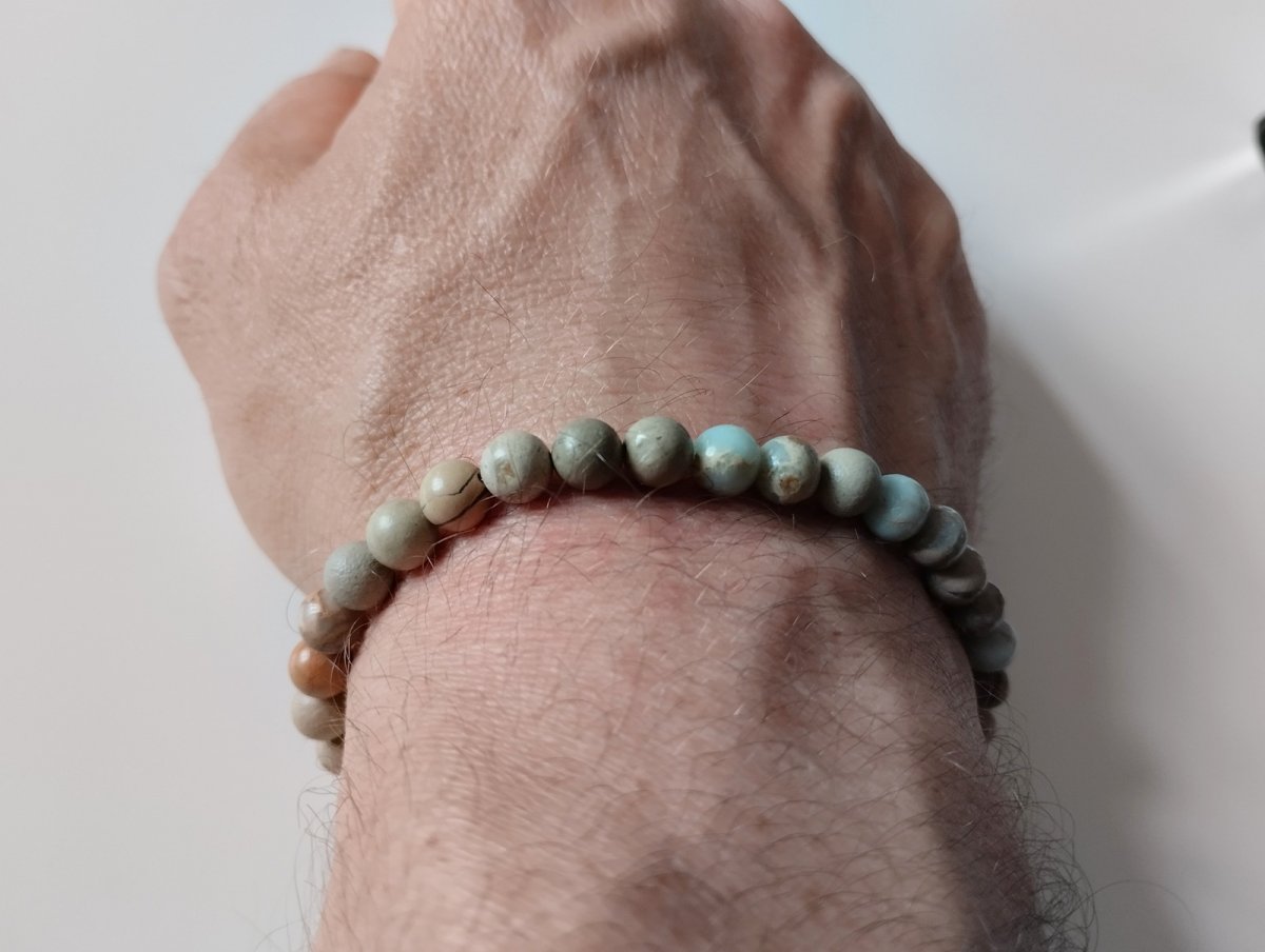 Náramek z minerálu jaspis aqua terra 