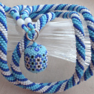 Modrý náhrdelník - laso