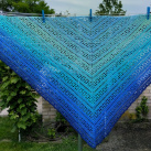 Šátek háčkovaný "Všechny barvy jezer"