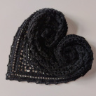 Šátek háčkovaný "Uhlí od čerta"-malý i dětský