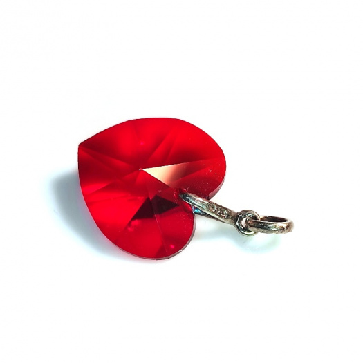 AG přívěsek, stříbro, Swarovski, Jako rubín