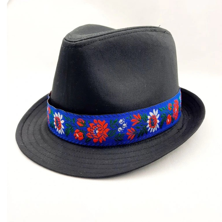 Pánsky Folklórny Klobúk s Modrou Stuhou