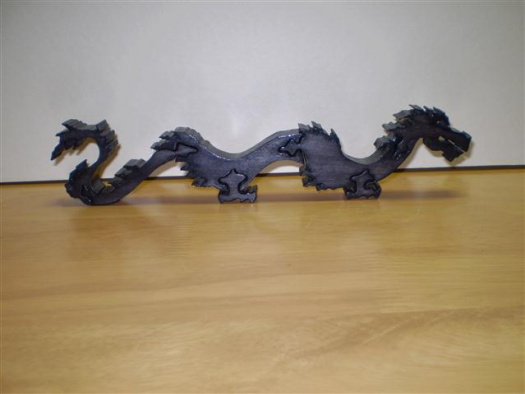 Černý drak - puzzle,dekorace