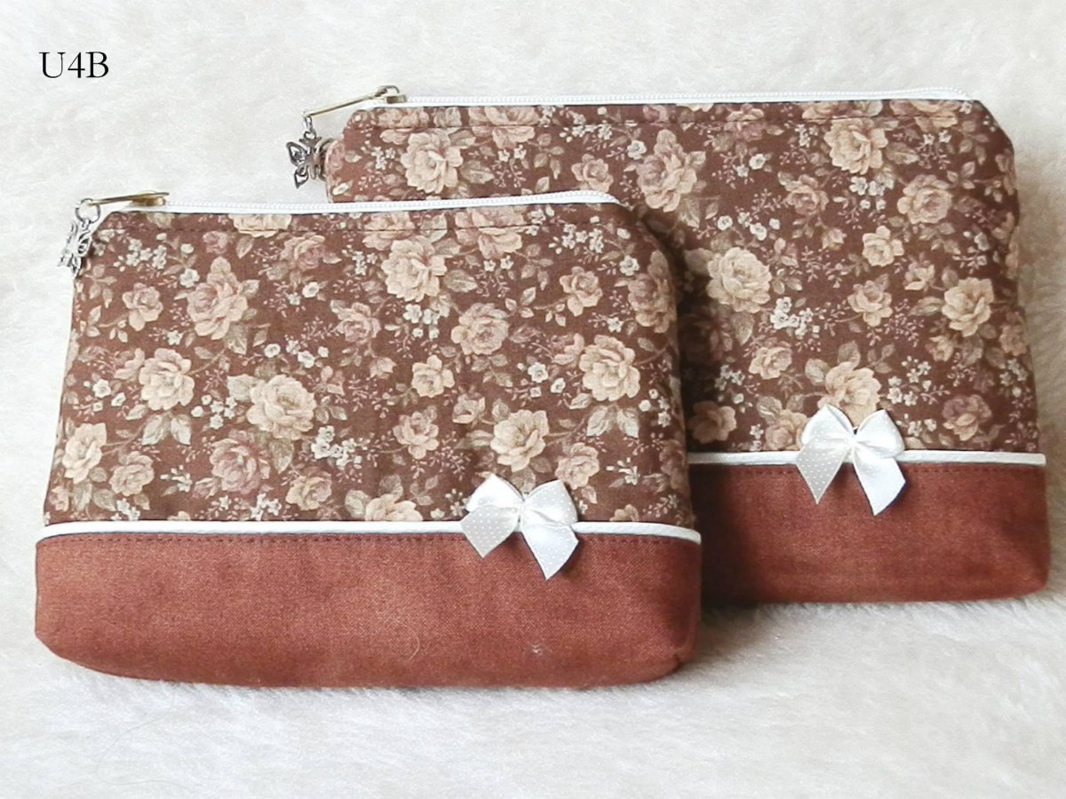 Taštička -Hnědé růžičky