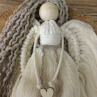 Macramé andělka v boho stylu - krémová ( natural ).