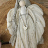 Macramé andělka v boho stylu - krémová ( natural ).