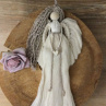 Macramé andělka v boho stylu v dárkovém setu - krémová ( natural ).
