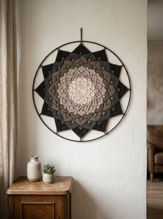Mandala Lotosový květ - 3D - průměr 45 cm