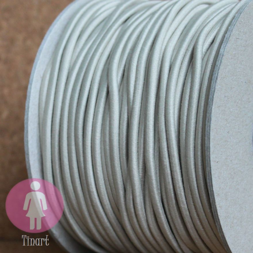 Pruženka/gumička: 2 metry x Ø 3 mm - Béžová