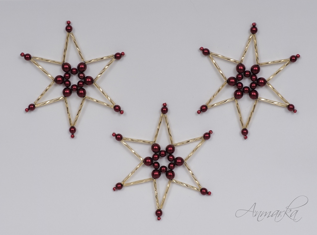 hvězdička zlato-vínová