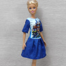 Modré šatičky pro Barbie