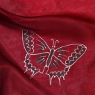 Bordový motýlový šál