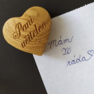 Pro paní učitelku - dubové srdíčko - magnet