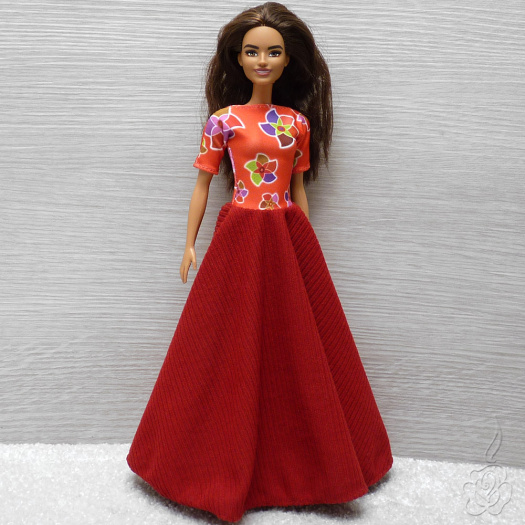 Dlouhé šaty pro Barbie