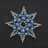 kovová hvězda ledově modrá