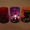 Halloween stínítko - průhledná okýnka na svíčku