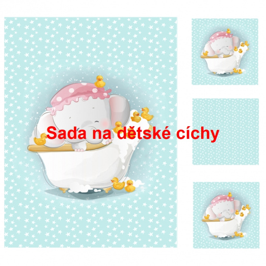 Autorská sada bavlněných panelů na peřinku č.6