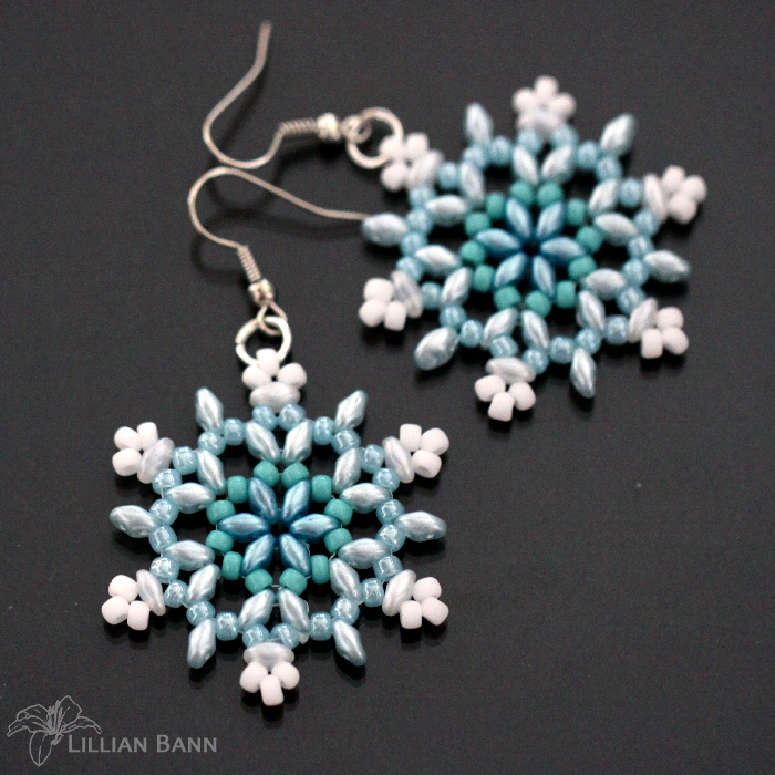 Náušnice sněhové VLOČKY