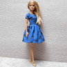 Modré šatičky pro Barbie